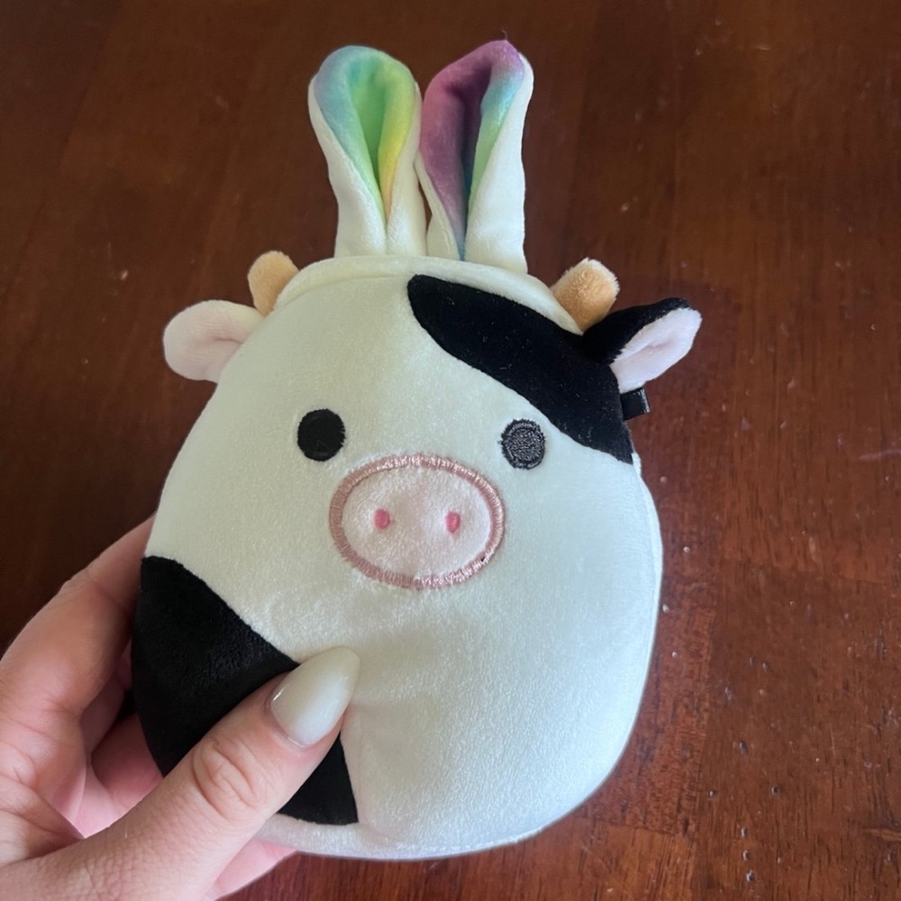 Cute Cow Plush with Rainbow Ears Squishmallow